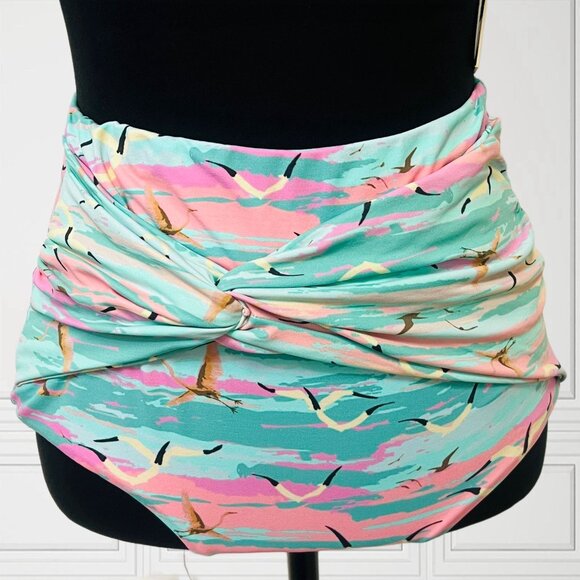 ESTIVO Two Piece Swimwear Matching Set Halter Triangle Top Hi-Rise Knot Bikini - Picture 7 of 10